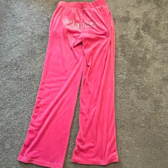 PLAYBOY Hot Pink Wide-Leg Lounge Pants | Y2K | Size XL - Picture 9 of 14